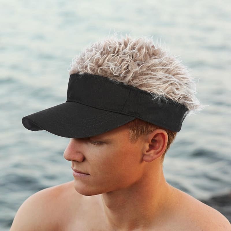 eagles visor with hair