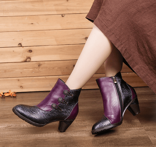 Retro Stitching Leather Boots sebastian7